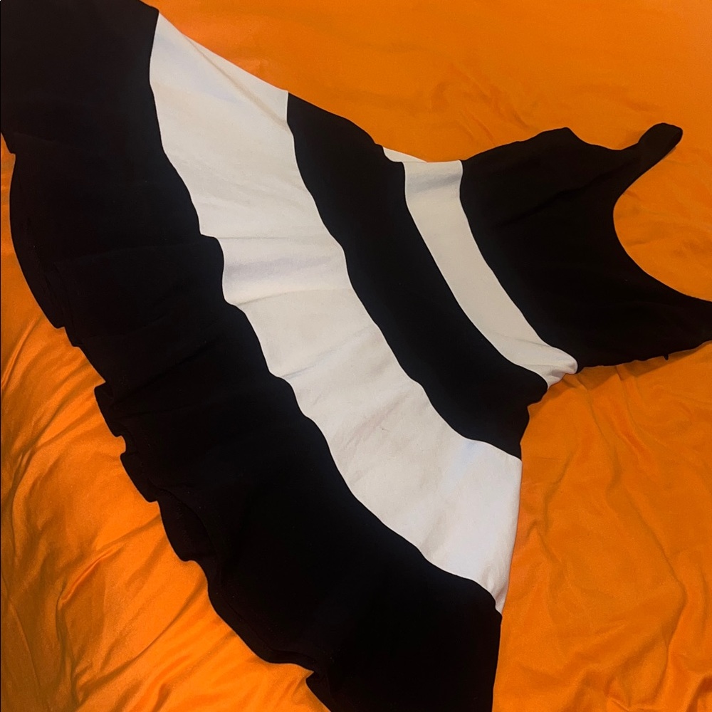 bebe Black and White Mini Dress